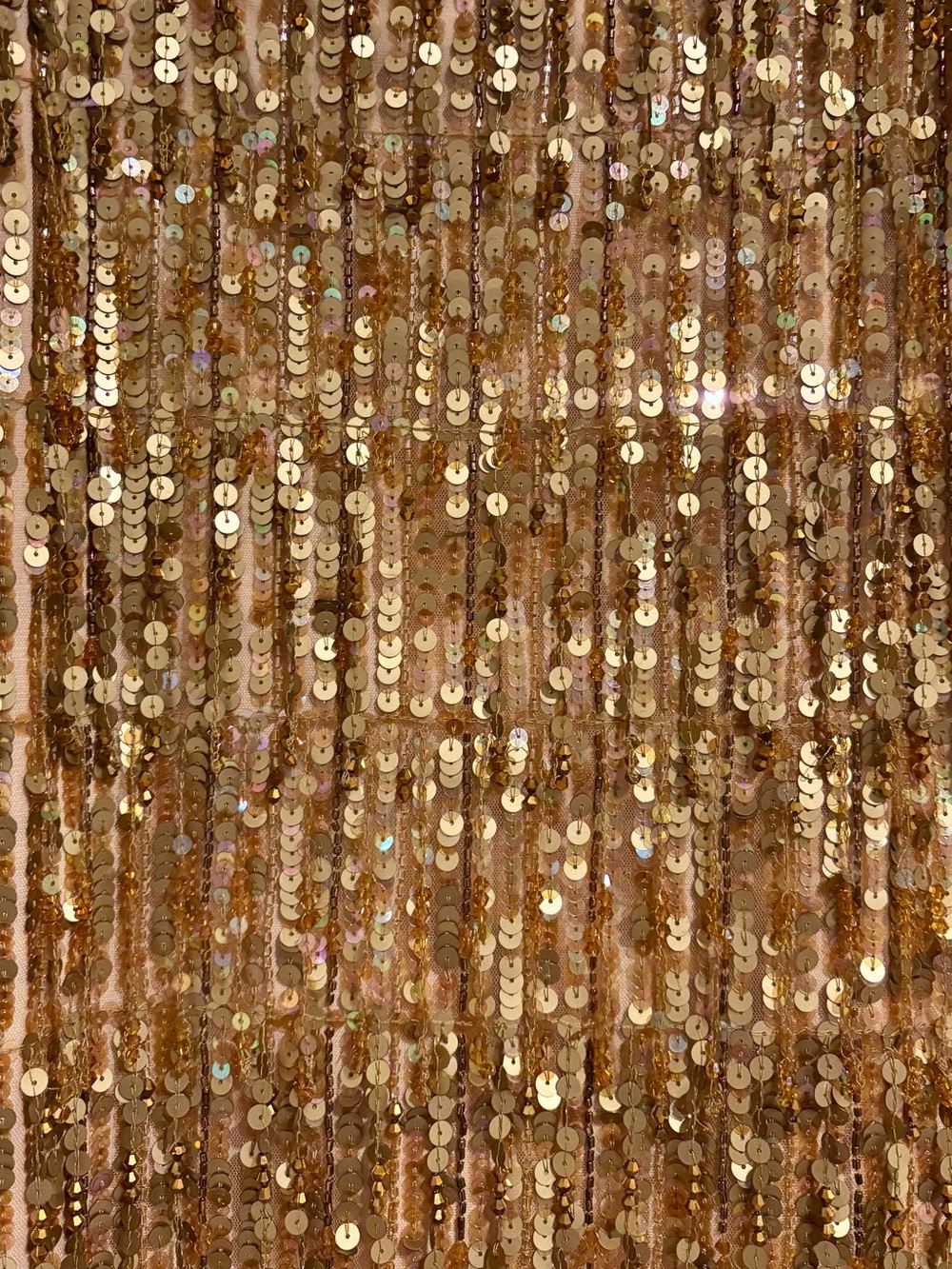 Alice + Olivia Gold Sequin Fringe Cocktail Dress - Picture 3 of 7